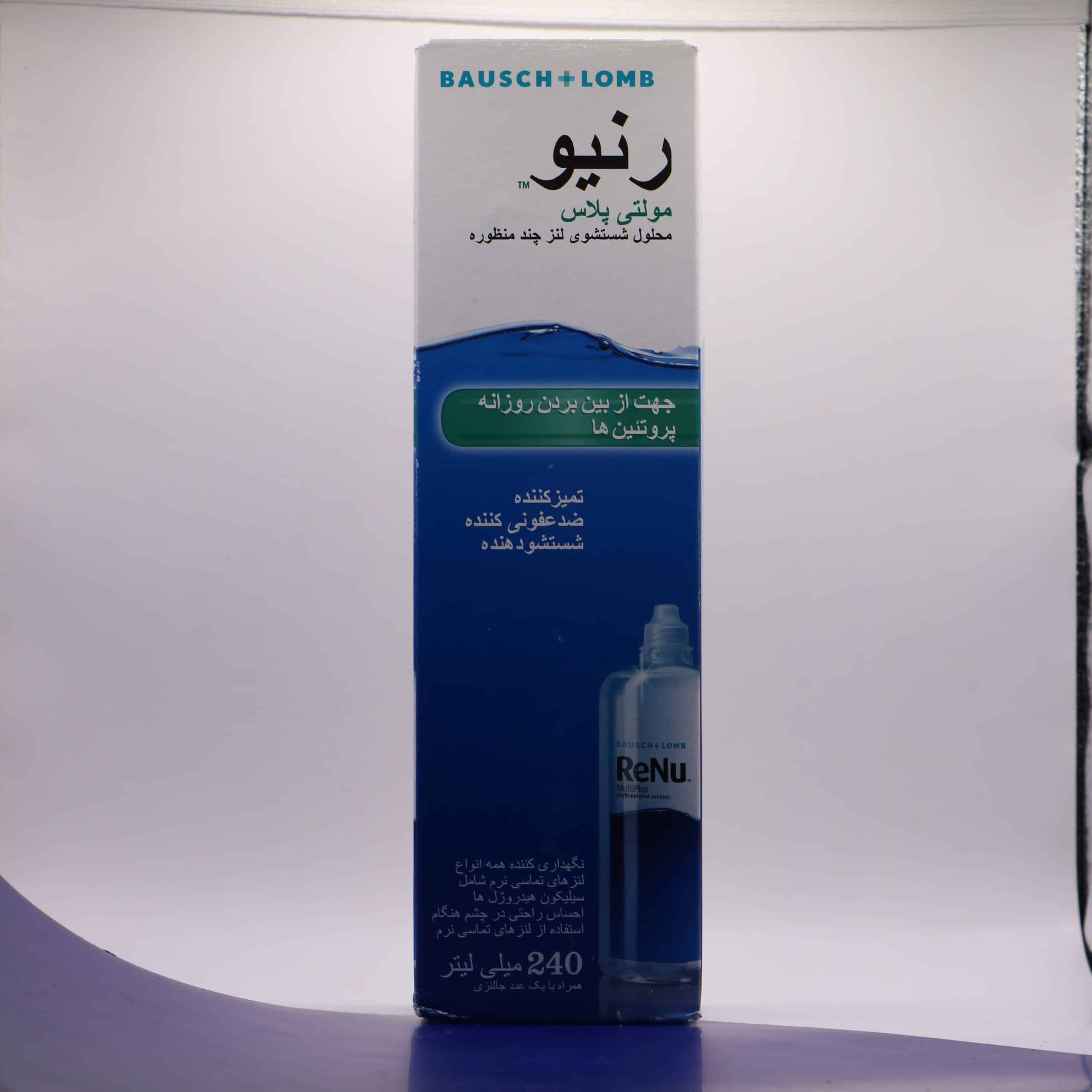 مایع لنز رنیو Renu مولتی پلاس حجم 360 میلی لیتر