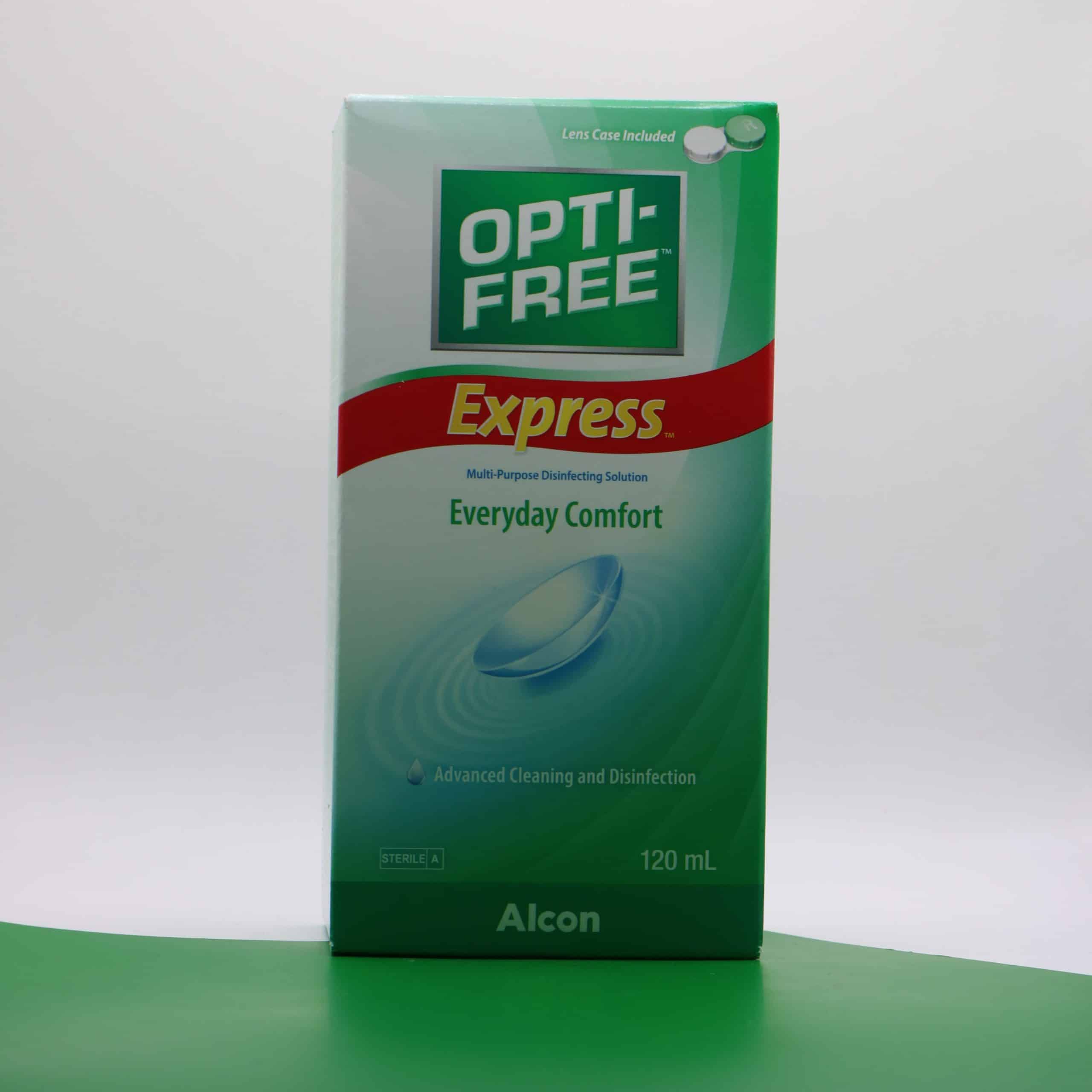 مایع لنز اپتی فری Opti Free Express حجم 120 میلی لیتر
